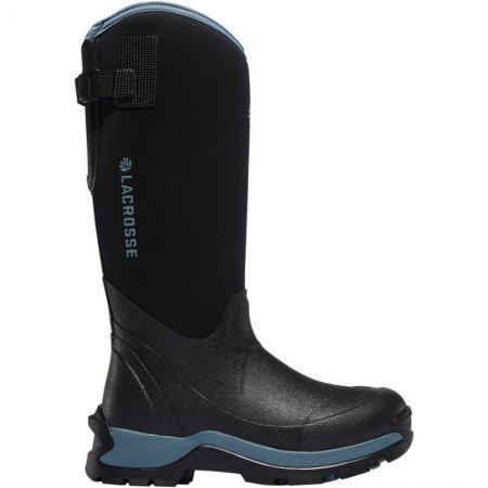 Lacrosse Boots Alpha Thermal Women's Sizing Black/Cerulean 7.0MM
